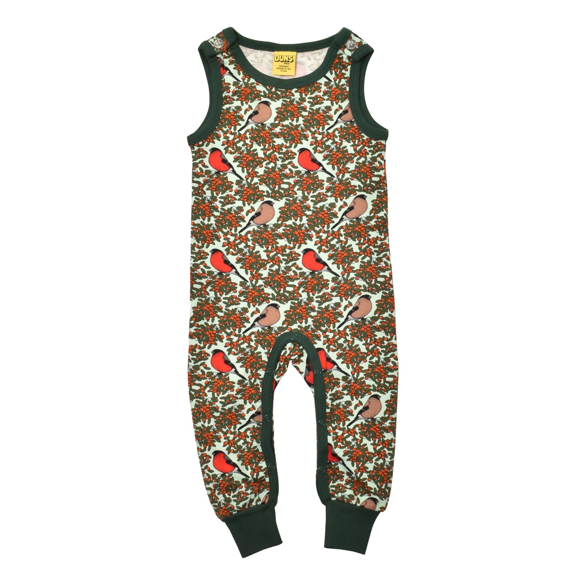 DUNS Sweden bullfinch dungarees on blue