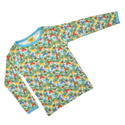 DUNS Sweden top in jumbled radishes print