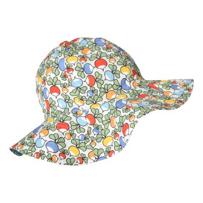 Sun hat by DUNS Sweden in radishes print
