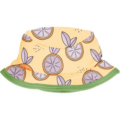 Cotton sun hat by Meyadey | Citrus print